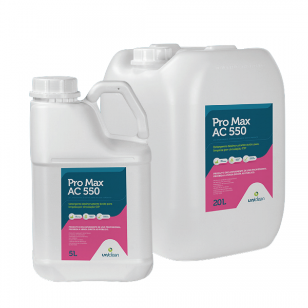Detergente desincrustante ácido para limpeza CIP de equipamentos de ordenha – PRO MAX AC 550 ORD